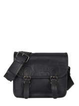 Leather La Sacoche Crossbody Bag Paul marius Black vintage S