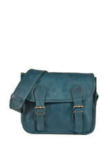 Leather La Sacoche Crossbody Bag Paul marius Blue vintage S
