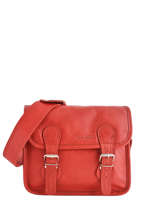 Leather La Sacoche Crossbody Bag Paul marius Red vintage S