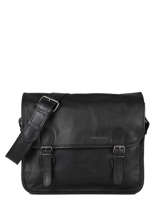 Medium Leather La Sacoche Crossbody Bag Paul marius Black vintage M