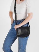 Sac Lebohemien Cuir Paul marius Noir vintage BOHEMIEN-vue-porte