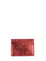 Porte-cartes Etincelle Iris�e Cuir Etrier Rouge etincelle irisee EETI011