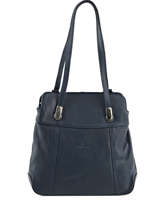 Sac � Dos Cuir Hexagona Bleu confort 462107