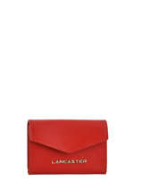 Portemonnee Leather Lancaster Red saffiano signature 1