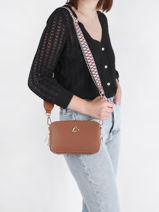 Sac Bandoulire City Philos Cuir Lancaster Marron city philos 70-vue-porte