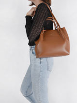 Sac Shopping Foulonne Double Cuir Lancaster Marron foulonne double louisa 20-vue-porte