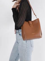 Bucket Bag Foulonne Double Lancaster Brown foulonne double 44-vue-porte