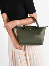 Longchamp Le pliage green Handbag-vue-porte