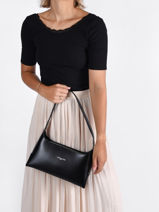 Bucket Bag Suave Leather Lancaster Black suave ace 20-vue-porte