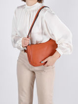 Crossbody Bag Confort Leather Hexagona Orange confort 466743-vue-porte