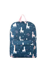 Backpack Llama Love 1 Compartment Milky kiss Blue pretty 514