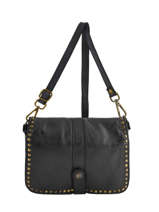 Shoulder Bag Dewashed Leather Milano Black dewashed DE17111
