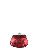 Porte-monnaie Etincelle Iris�e Cuir Etrier Rouge etincelle irisee EETI654