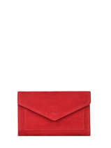 Wallet Leather Etrier Red etincelle nubuck EETN701
