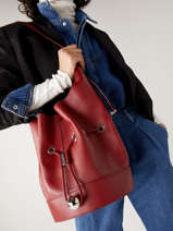Medium Leather Chéri Bucket Bag Lancel Red cheri A11719