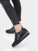 Patrizia buck sneakers in leather-MEPHISTO-vue-porte