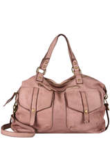 Shoulder Bag Dewashed Leather Milano Pink dewashed DE21062