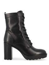 Wedge boots in leather-TAMARIS
