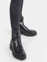Boots in leather-MJUS-vue-porte