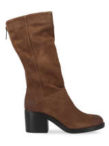 Leather boots with heel-MJUS
