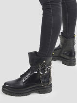 Boots in leather-MJUS-vue-porte