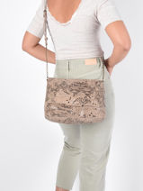 Shoulder Bag Felizia Leather Pieces Green felizia 17116819-vue-porte