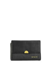 Wallet Leather Nat et nin Black vintage LOTTI