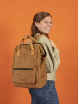 Customisable Backpack Cabaia Black adventurer BAGS-vue-porte