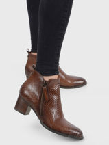 Boots with heel tilia in leather-MAM