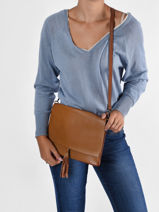 Sac Bandouli�re Caviar Cuir Milano Marron caviar CA21062-vue-porte