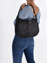 Shoulder Bag Heritage Leather Biba Black heritage BT17-vue-porte