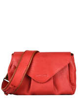 Small Leather Suzon Crossbody Bag Paul marius Red vintage M
