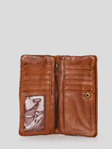 Leather Cow Wallet Basilic pepper Brown cow BCOW96-vue-porte