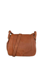Leather Crossbody Bag Cow Basilic pepper Brown cow BCOW18