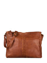 Leather Cow Crossbody Bag Basilic pepper Brown cow BCOW38