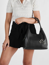 Leather Juliette Shoulder Bag Le tanneur Black juliette TJET1060-vue-porte