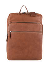 Leather Antique Avery Business Backpack Burkely Brown river AM00351