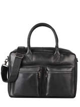 Leather Vintage Worker Business Bag Burkely Black vintage 22