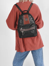 Backpack Miniprix Black basic BH1771-vue-porte