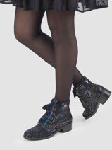 Boots In Leather Laura vita Black women EMCMAO05-vue-porte