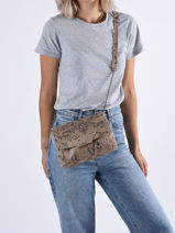 Shoulder Bag Felizia Leather Pieces Black felizia 17116820-vue-porte