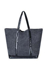 Large Le Cabas Tote Bag Linnen Sequins Vanessa bruno Blue cabas lin 31V40315