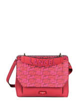 Medium Leather Lancelgram Bag Lancel Red lancelgram A11855