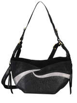 Leather Rebeca Shoulder Bag Mila louise Black vintage 3485SELS