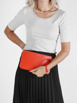 Leather Pouch Le Baltard Sonia rykiel Red baltard 9417-45-vue-porte