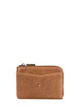 Leather Vintage Compact Wallet Mila louise Brown vintage 3155L