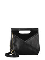 Leather Vintage Crossbody Bag Mila louise Black vintage 3492NGVT