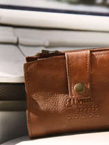 Leather Cow Coin Purse Basilic pepper Brown cow BCOW94