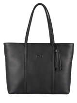 Sac Port� �paule Nathan Cuir Nathan baume Noir nathan 1