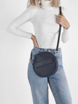 Sac Bandouli�re Dorine Cuir Nathan baume Bleu nathan 32PO-vue-porte